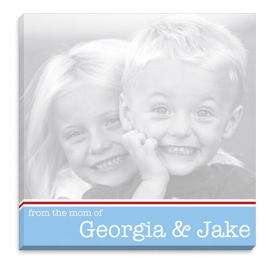 Blue and Red Band Photo Notepad